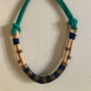 Brass and Rope Necklace